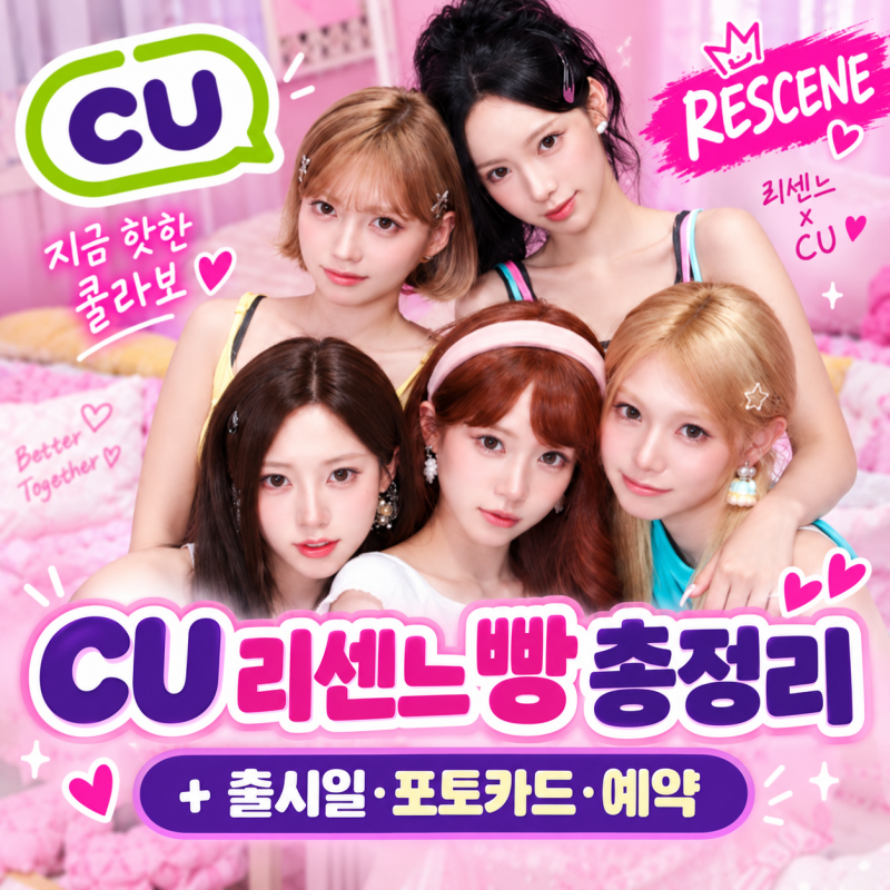 CU 리센느 빵 출시일 총정리(+포토카드 27종·포켓CU 예약 방법)