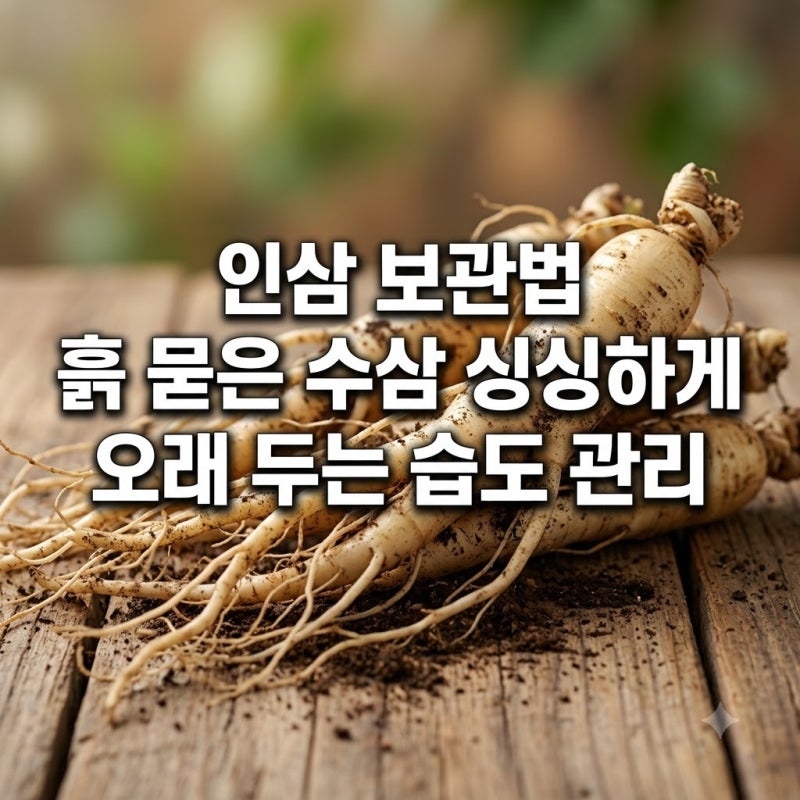 인삼 보관법 흙 묻은 수삼 싱싱하게 오래 두는 습도 관리