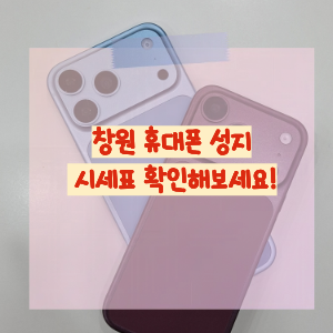 최신 휴대폰 가격 부담될 때, 창원 휴대폰 성지 시세표 확인해보세요!