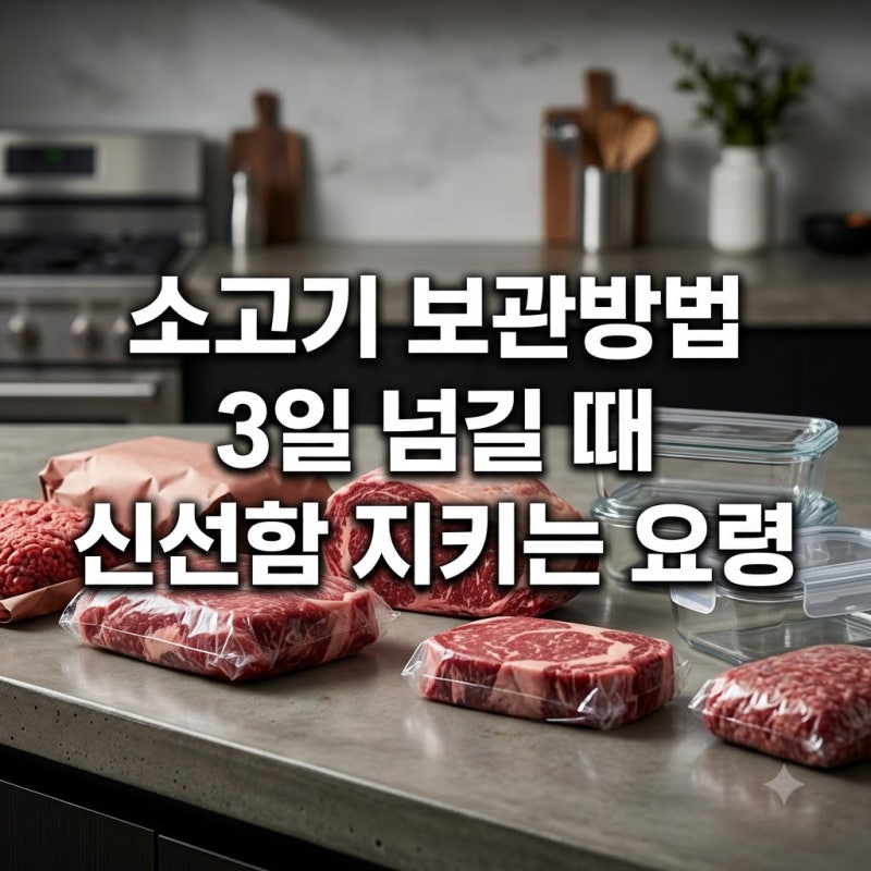 소고기 보관방법 3일 넘길 때 신선함 지키는 요령
