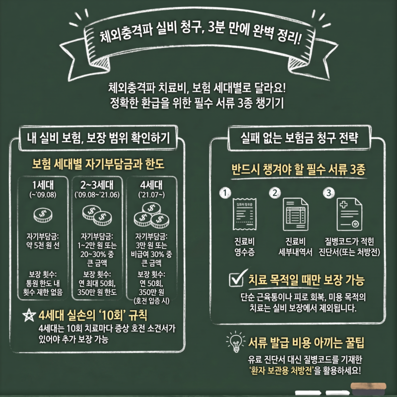 "체외충격파 실비 적용 및 가격, 청구 방법" 3분 요약, 다 받을까?