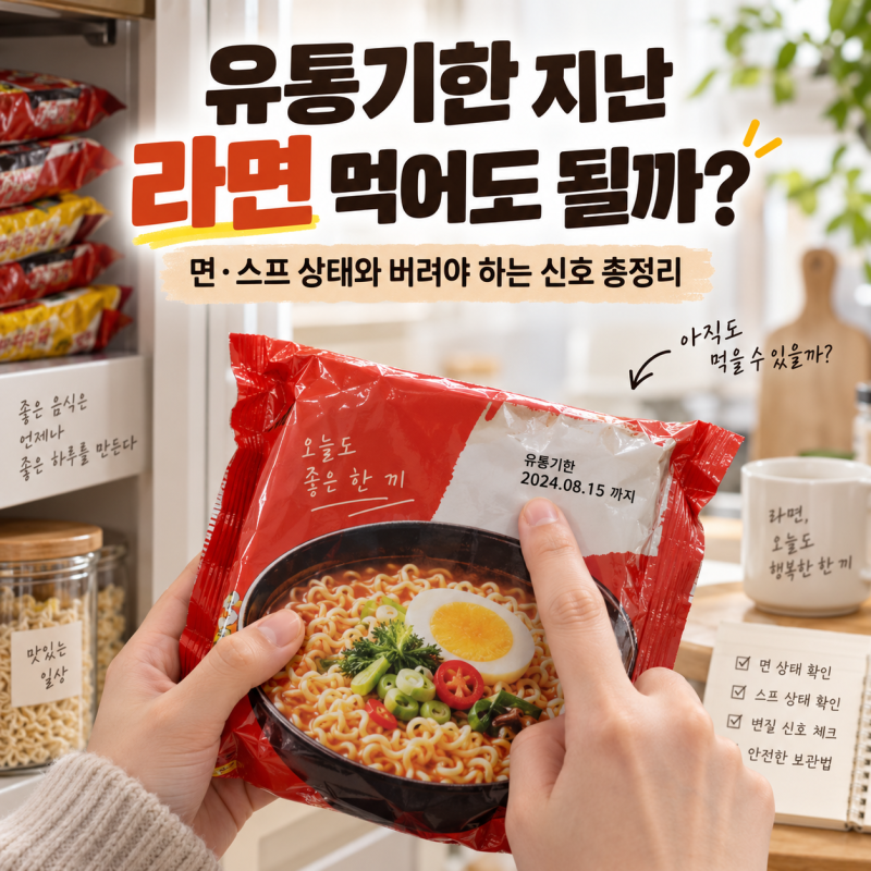 유통기한 지난 라면 먹어도 될까? 면 스프 상태와 버려야 하는 신호 총정리