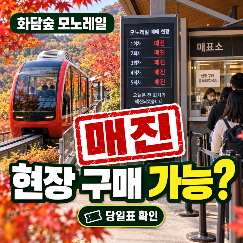 화담숲 모노레일 매진됐을 때 현장에서 살 수 있을까?