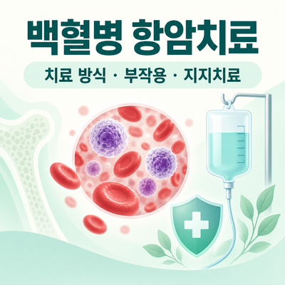 백혈병 항암치료 총정리｜치료 방식·부작용·지지치료·입원과 외래