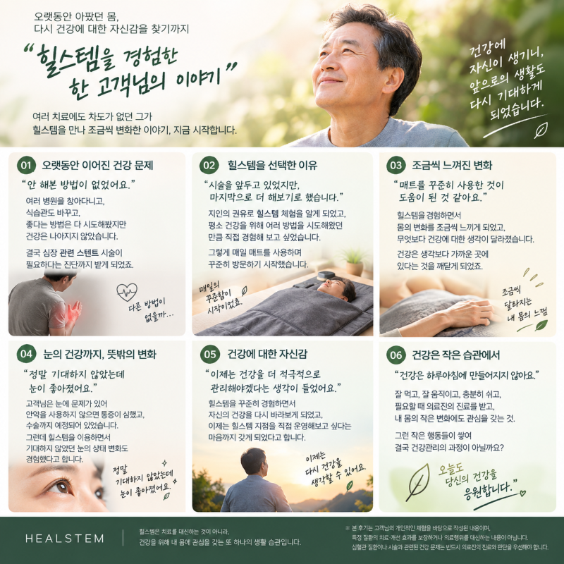 오랫동안 아팠던 몸, 다시 건강에 대한 자신감을 찾기까지