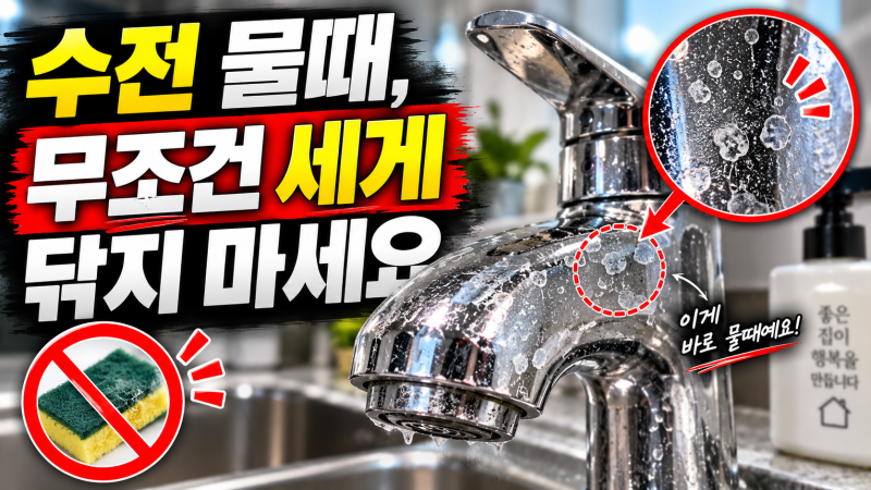 싱크대 수전 물때 제거｜소재별 세제와 닦는 순서