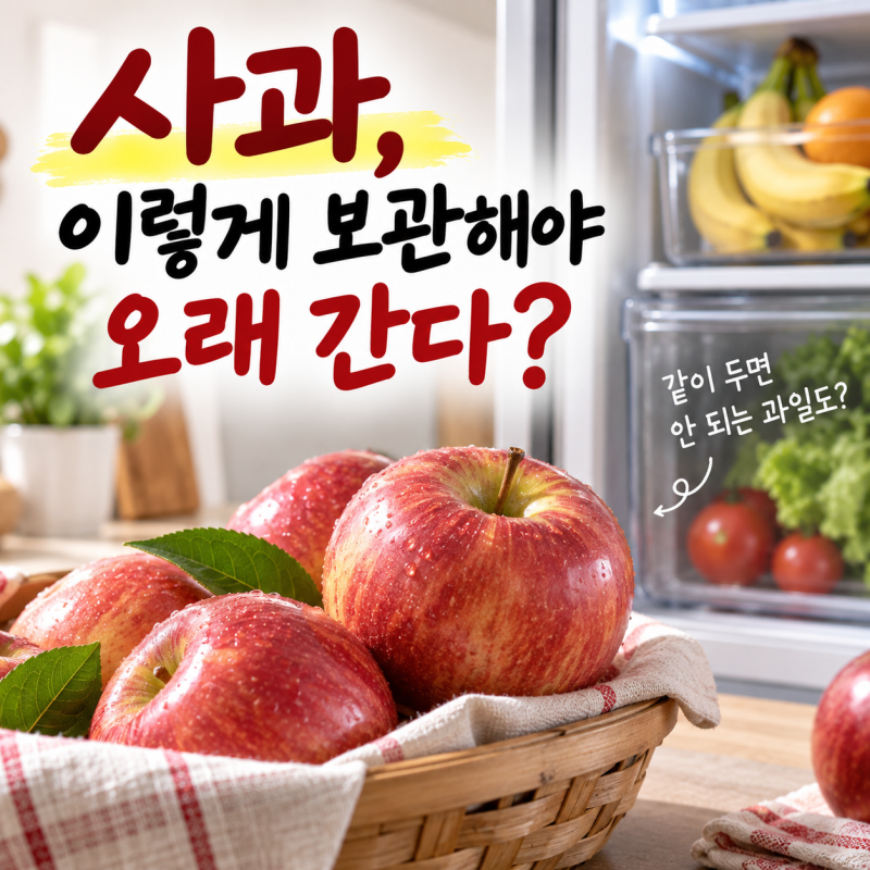 사과 오래 보관하는 법｜냉장보관할 때 다른 과일과 같이 두면 안 되는 이유