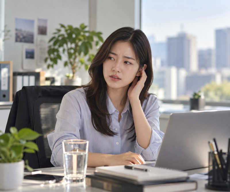 퇴근 후 귀 먹먹한 직장인, 피곤해서라고 넘기기 전에 확인할 4가지
