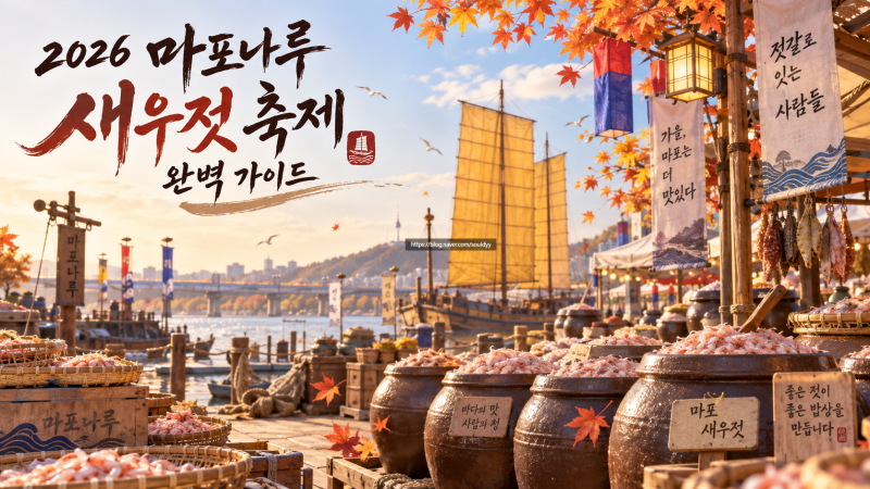 2026 마포나루 새우젓 축제 일정 및 상암 월드컵공원 주차 명당 팩트체크