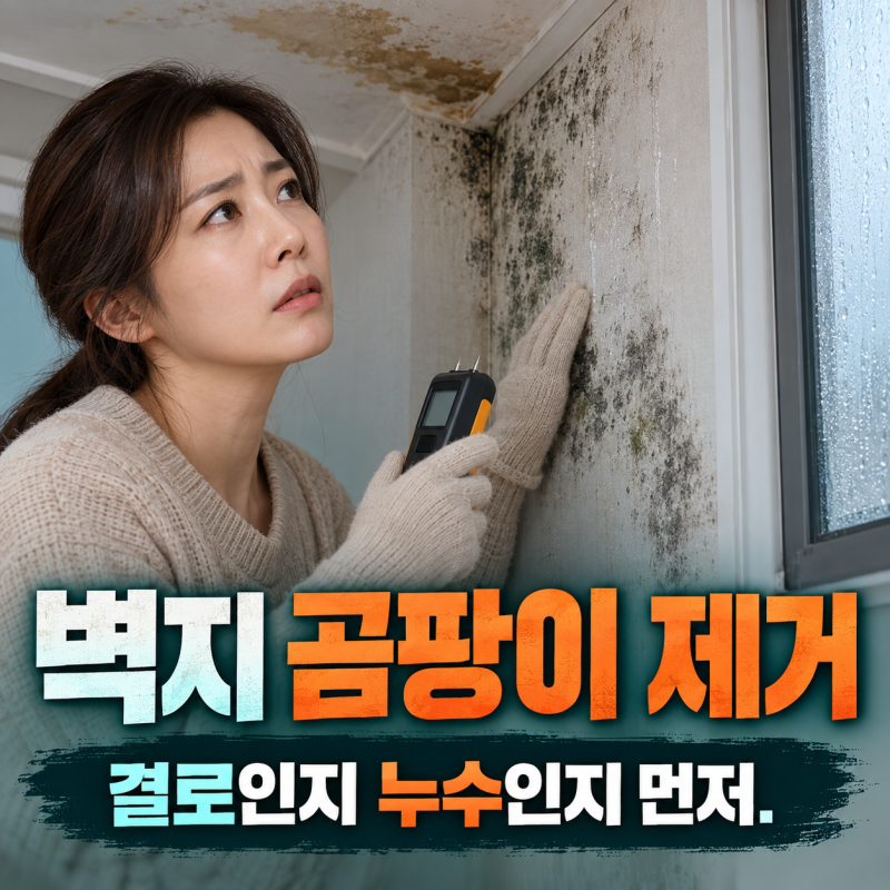 벽지 곰팡이 제거, 닦기 전에 누수와 결로부터 구분하세요