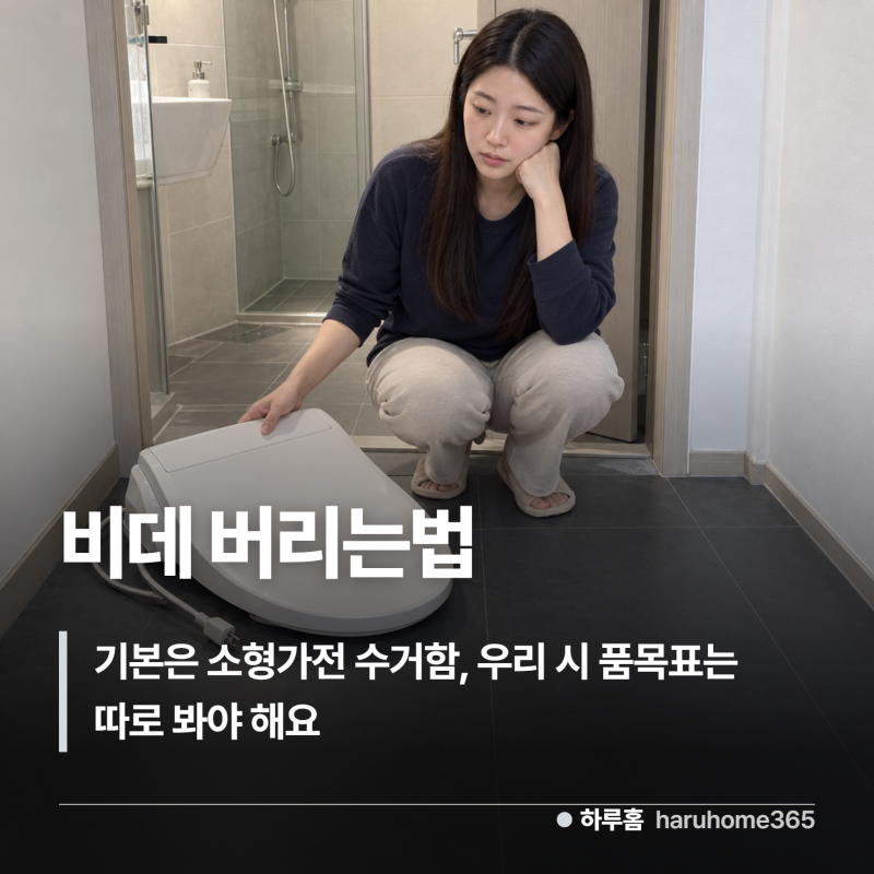 비데 버리는법, 한 대도 동네 따라 2,000원일 수 있어요