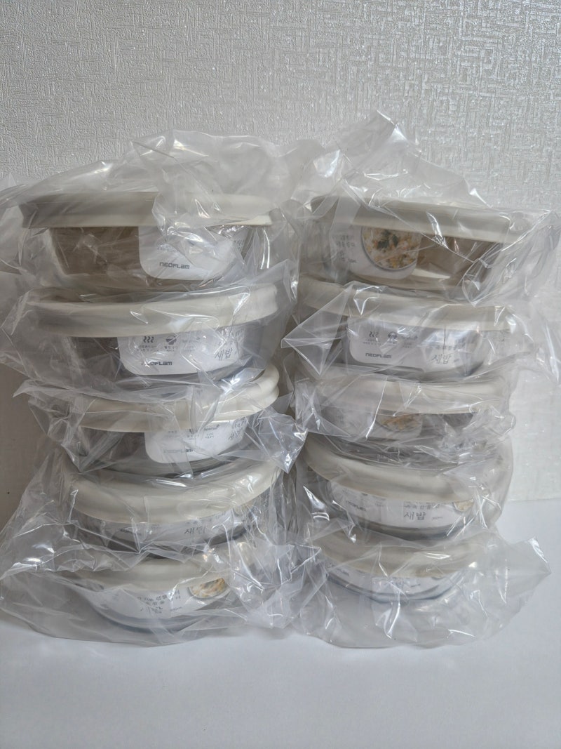 네오플램 냉동밥용기 10P 사용후기｜360ml 내열유리 밀폐용기로 밥 소분하기
