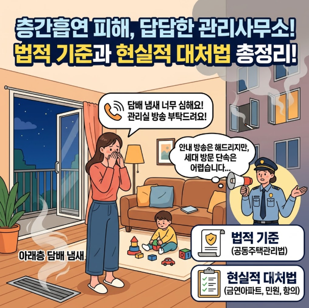 화장실 환풍기 담배 냄새 역류! 아파트 층간 흡연 관리사무소 신고와 금연아파트 현실적 한....