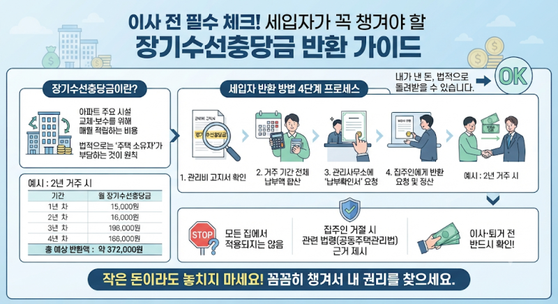 장기수선충당금 반환, 이사 전에 꼭 확인하세요