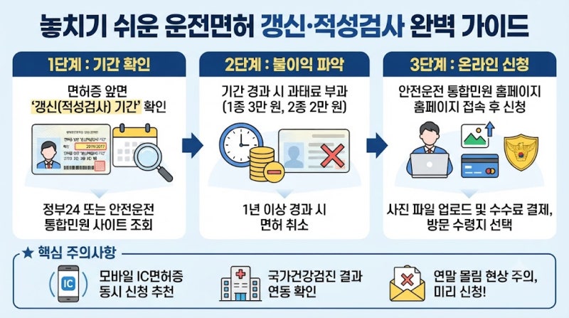 운전면허 갱신 기간 확인하는 방법, 놓치면 불편한 것들
