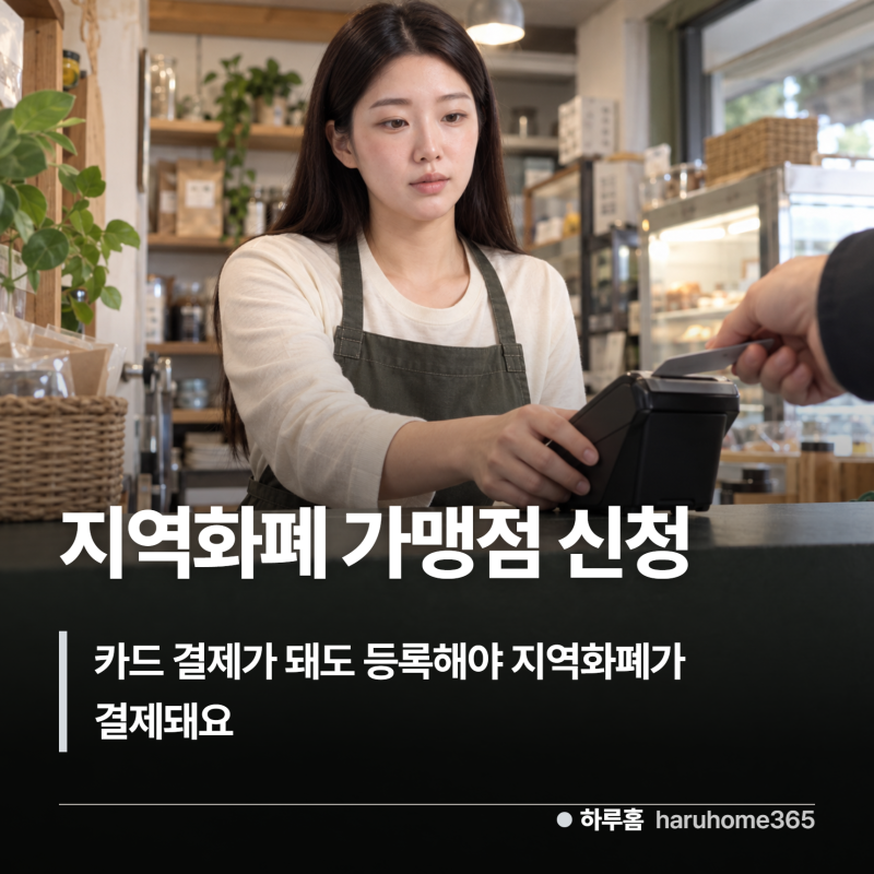 지역화폐 가맹점 신청, 카드 결제가 되는 가게도 못 받을 수 있어요