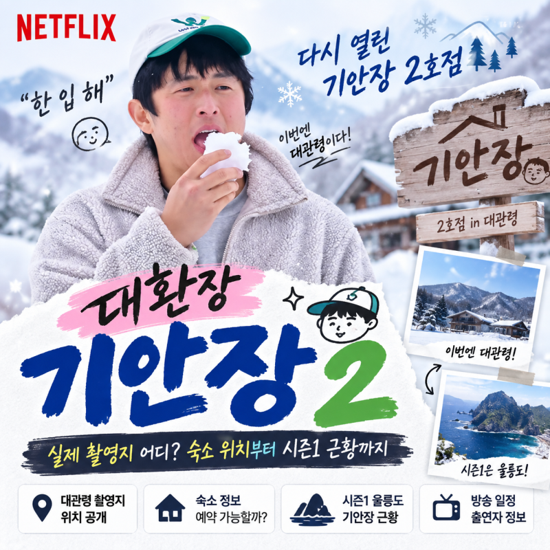 기안84 ‘대환장 기안장2’ 촬영지 어디? 대관령 숙소 위치부터 시즌1 울릉도 기안장 근황까....