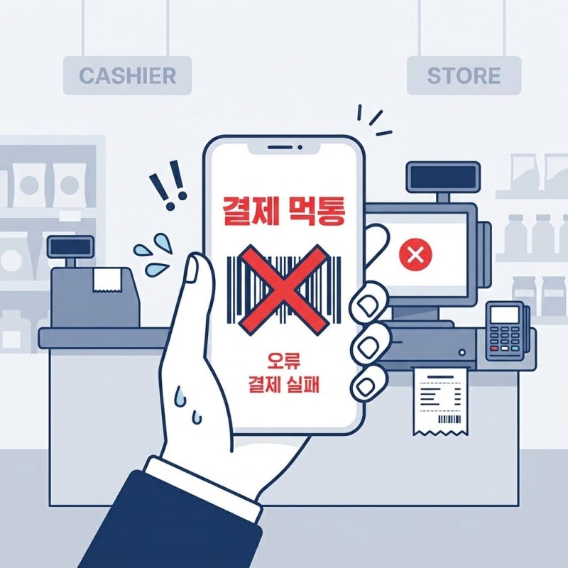 계산대에서 당황? 현대카드 앱카드 바코드 결제 먹통 1분 해결법