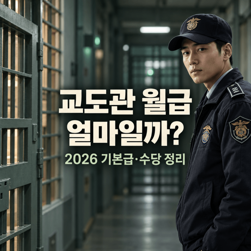 교도관 월급은 얼마일까?｜2026년 기본급 213만 원, 실제 입금액이 다른 이유