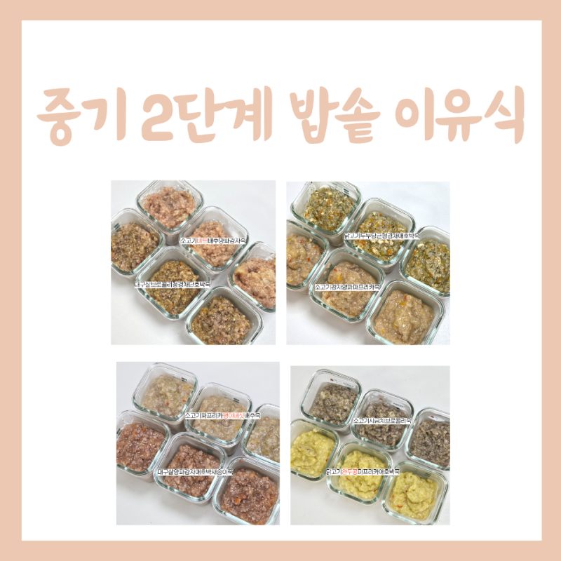 8개월 중기 2단계 밥솥이유식 식단 레시피 18가지!