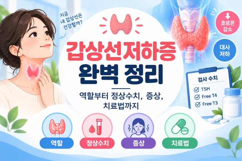 갑상선저하증 완벽 정리 역할부터 정상수치 증상 치료법까지