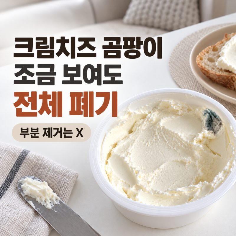 크림치즈 곰팡이 조금 생겨도 버려야 할까? 부분 제거 안 되는 이유와 보관법