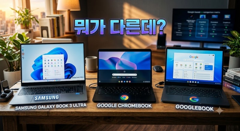 구글북이 뭐길래? 갤럭시북·크롬북과 뭐가 다른지 쉽게 정리해봤습니다