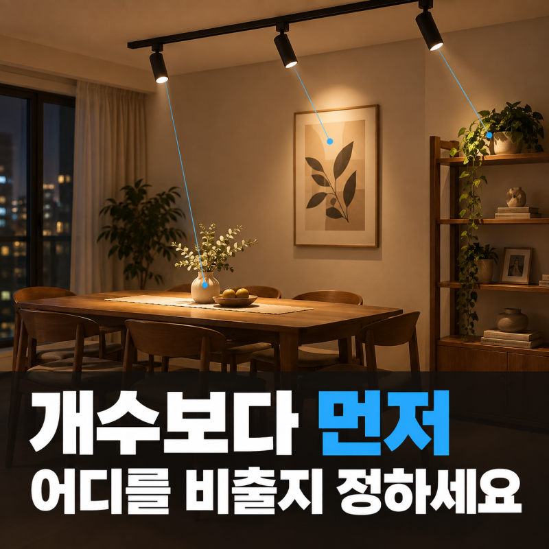원통형레일조명, 매장용이라고 생각하면 놓치는 3가지