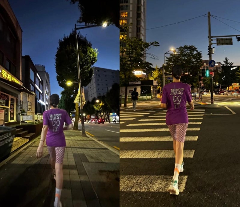 "애 안 낳아서 안 늙는다고?" 밤거리 달린 56세 김혜수 나이키 커스텀 러닝화 정체