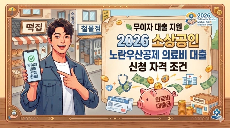무이자 대출 지원 2026 소상공인 노란우산공제 의료비 대출 신청 자격 조건