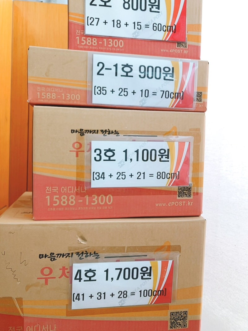 우체국 택배박스 크기 헷갈릴 때 호수별 가격까지