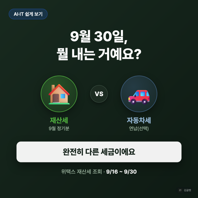 위택스 재산세 조회, 자동차세 연납이랑 헷갈리기 쉽습니다