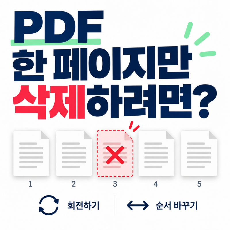 PDF 페이지 삭제, 한 페이지만 지우고 순서·회전까지 저장하는 방법