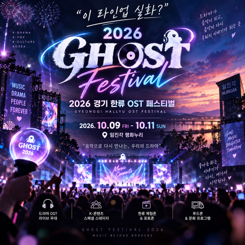 “이 라인업 실화?” 2026 GHOST 페스티벌, 임진각에서 3일간 열리는 경기 한류 OST 축제 총정리