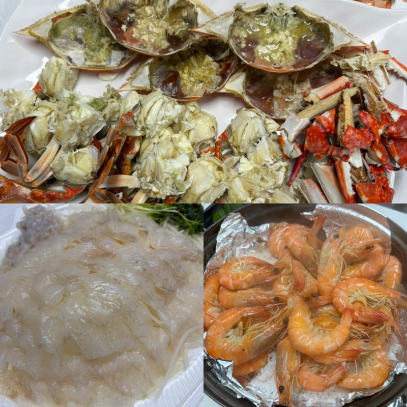 안산 농수산물회센터 찰광어회 꽃게찜 새우찜 이모네상차림 내돈내산