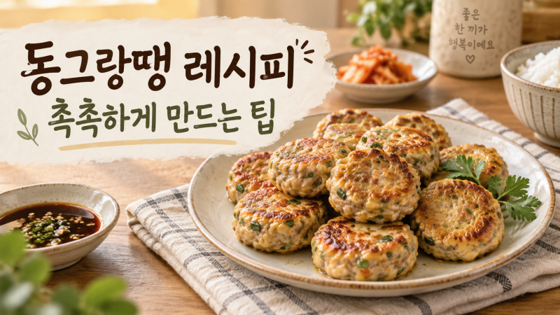 동그랑땡 레시피, 두부 넣어도 부서지지 않는 반죽 비율