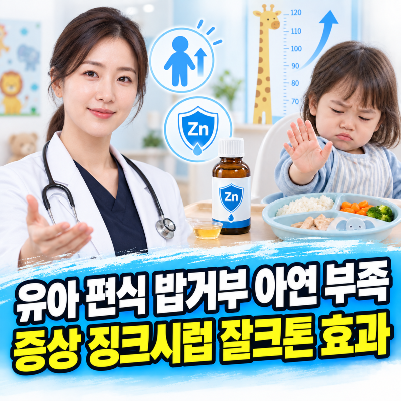 유아 편식 밥거부 아연 부족 증상 징크시럽 잘크톤 효과