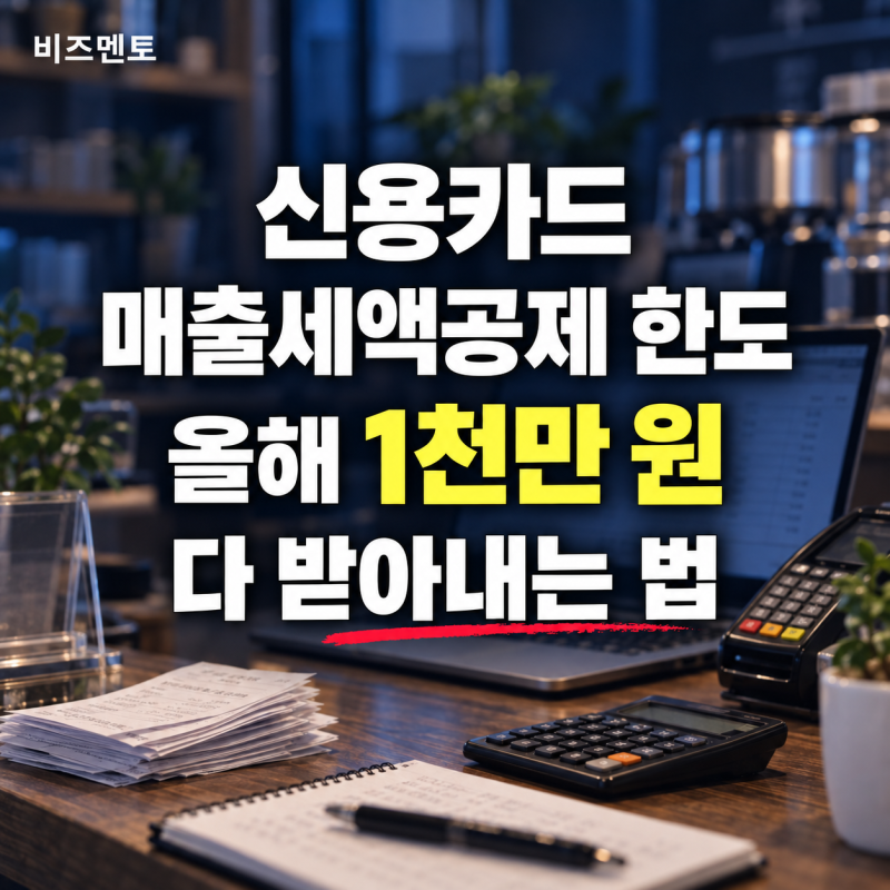 신용카드 매출세액공제 한도, 올해 1천만 원 다 받아내는 법