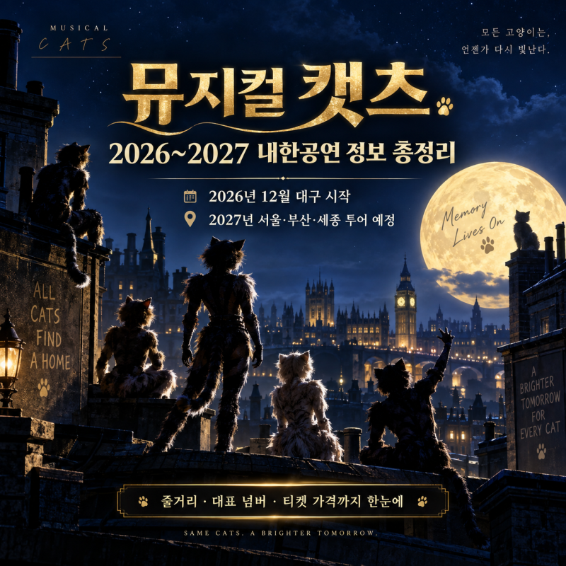 뮤지컬 캣츠 3년 만에 내한! 2026 대구 공연과 2027 서울 일정은?