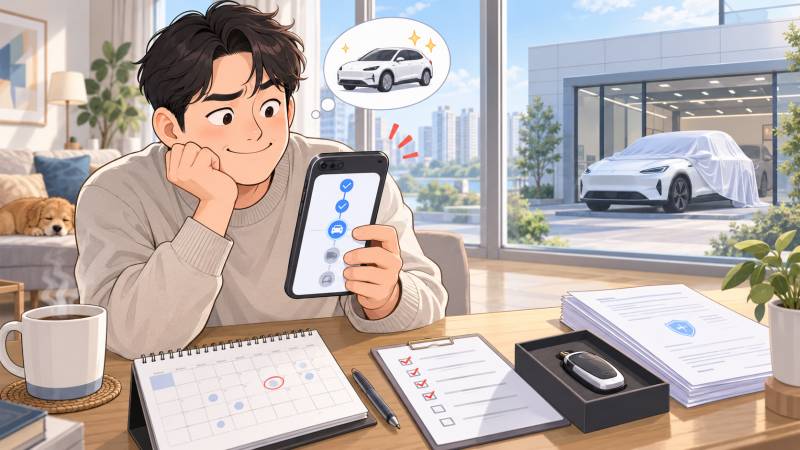 정보) 테슬라 모델Y RWD 출고 대기 후기 / 주문 후 인도 일정 예약은 언제 활성화될까?