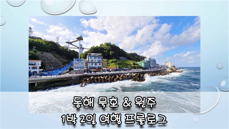 맛집 또 가려고 먹으러 떠난 1박 2일 동해 묵호와 원주 여행 코스 프롤로그