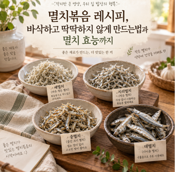 멸치볶음 레시피, 바삭하고 딱딱하지 않게 만드는법과 멸치 효능까지