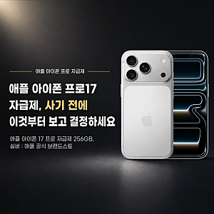 아이폰 17 프로 자급제 256GB 실버, 지금 살 때 꼭 확인할 것