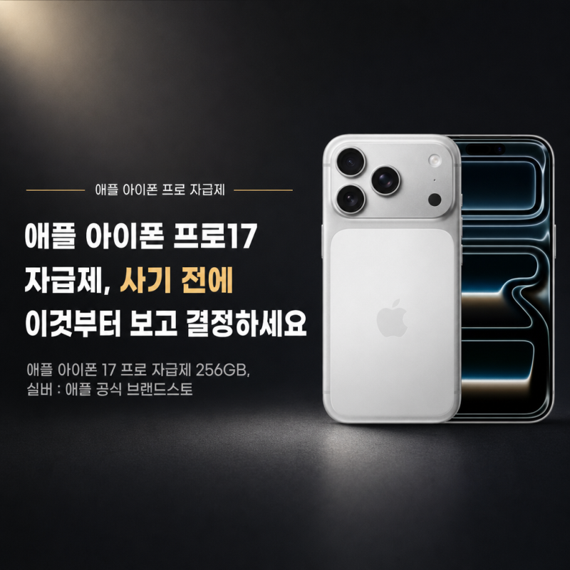 아이폰 17 프로 자급제 256GB 실버, 지금 살 때 꼭 확인할 것