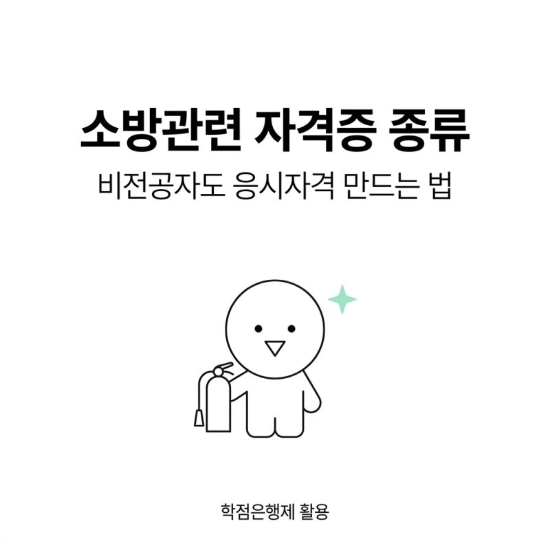 소방관련 자격증 종류와 비전공자도 응시자격 만드는 법 (학점은행제 활용)