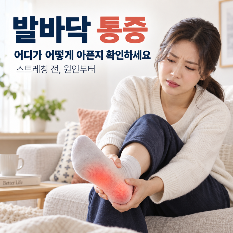 발바닥 통증, 아침 첫걸음부터 아프다면 확인할 점