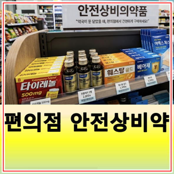 편의점 감기약 해열제 소화제 종류 및 가격