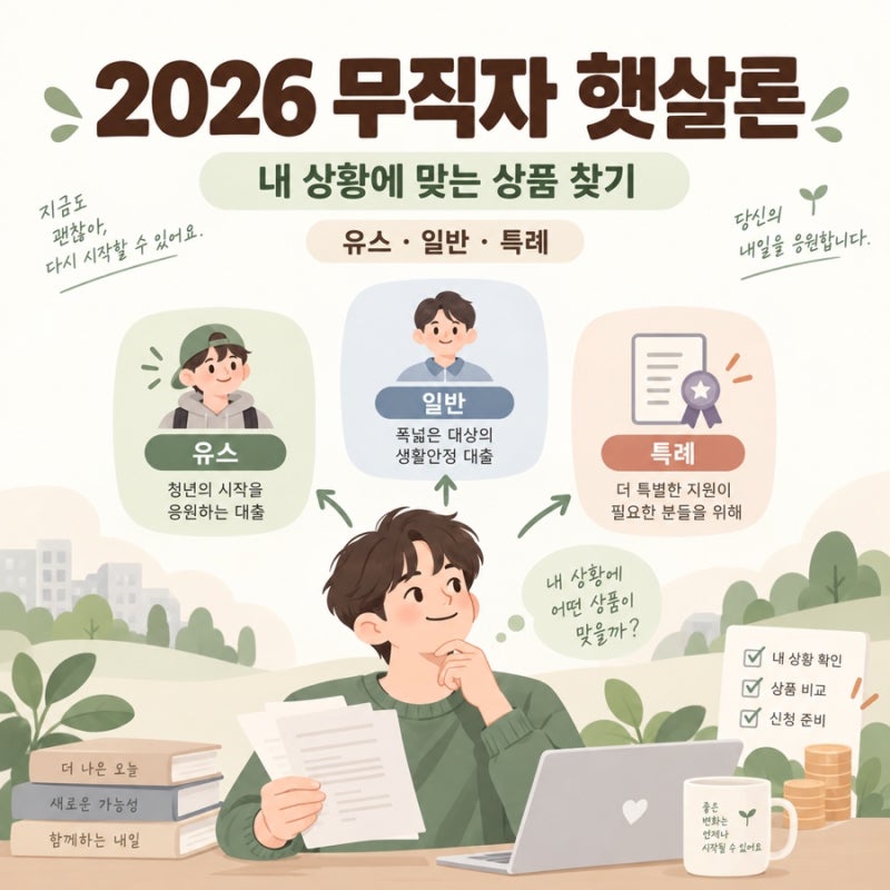 2026 무직자 햇살론 신청방법 총정리｜소득 없어도 가능한 상품·조건·부결 전 확인사항