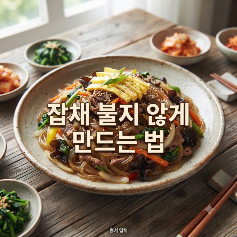 잡채 불지 않는 비법｜당면 식감 살리는 간단한 방법
