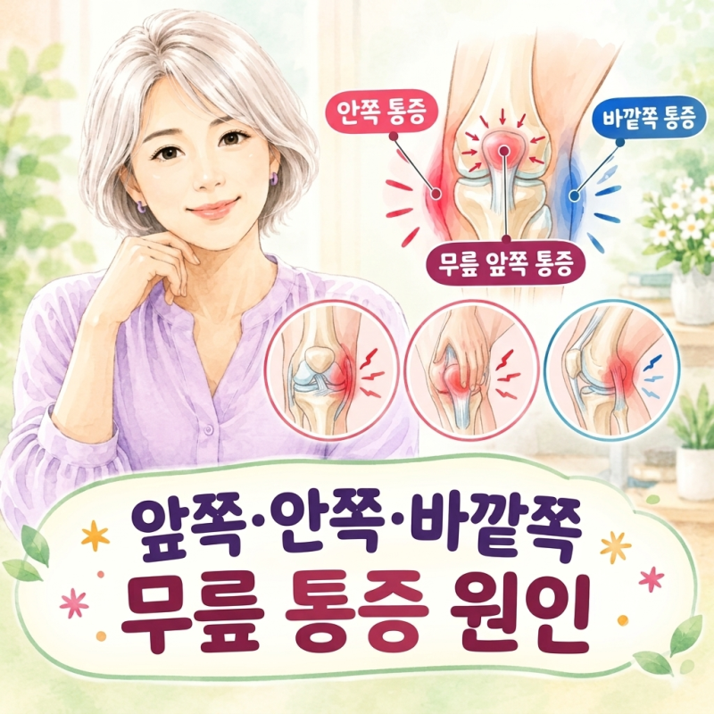 은근히 콕콕 쑤시는 무릎 통증, 앞쪽·안쪽·바깥쪽 원인 정리